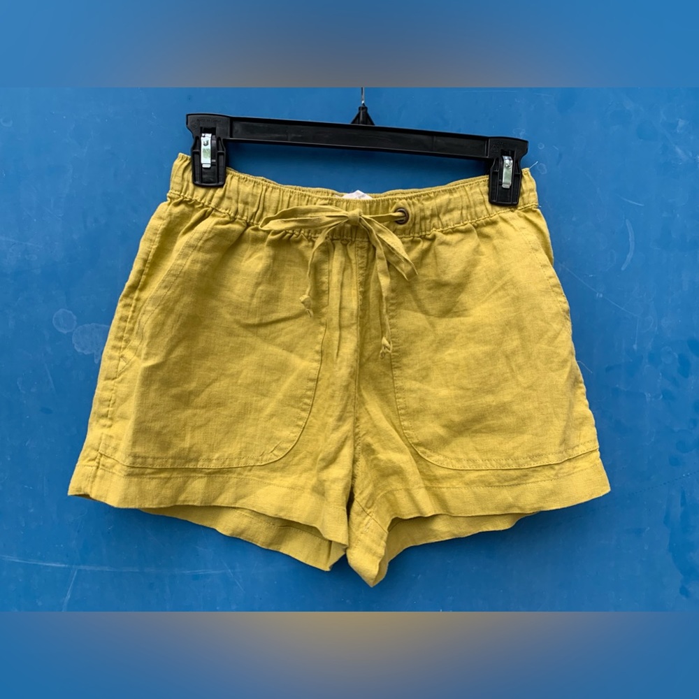 C&C California XS Linen shorts chartreuse yellow/green